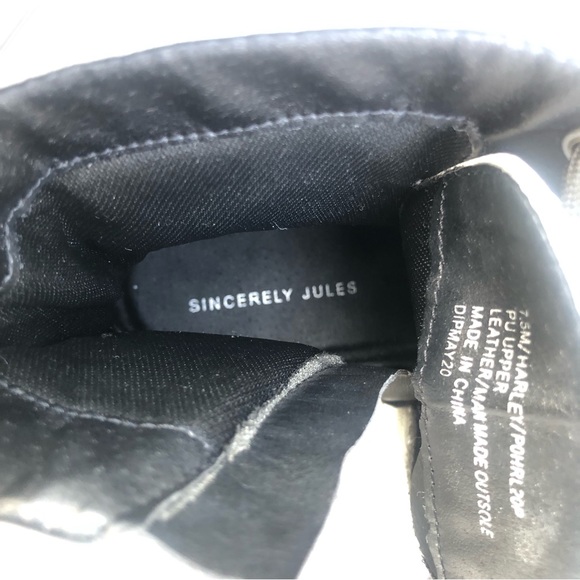 White Harley Lace-up Combat Moto Boots sz 7,5 - Picture 11 of 15